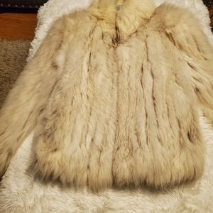 Blue fox fur coat, women's size Xsmall